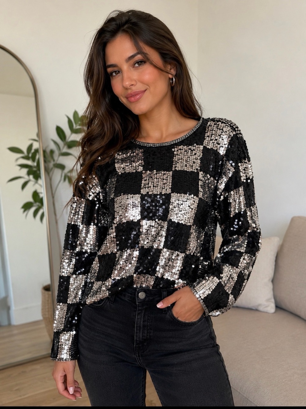 Maurada Sequin Top – Size Small